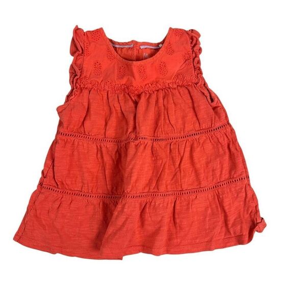 Mini Boden Orange Sleeveless Cotton Top size 6-7 - Picture 1 of 6